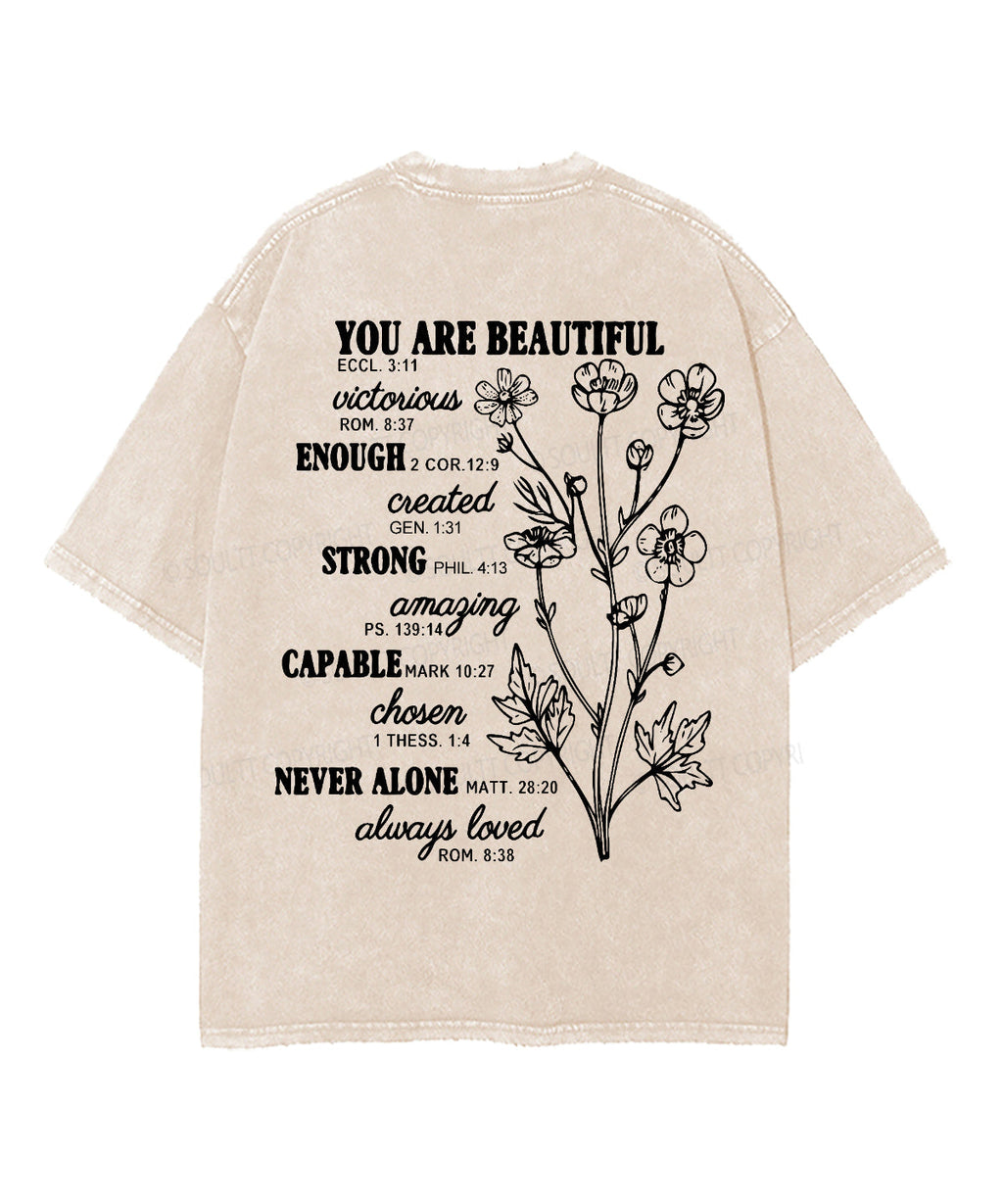 Created With A Purpose Double Sided Washed Christian T-shirt Hoodie, Sweatshirt | CiraTrend.com (Image 3)