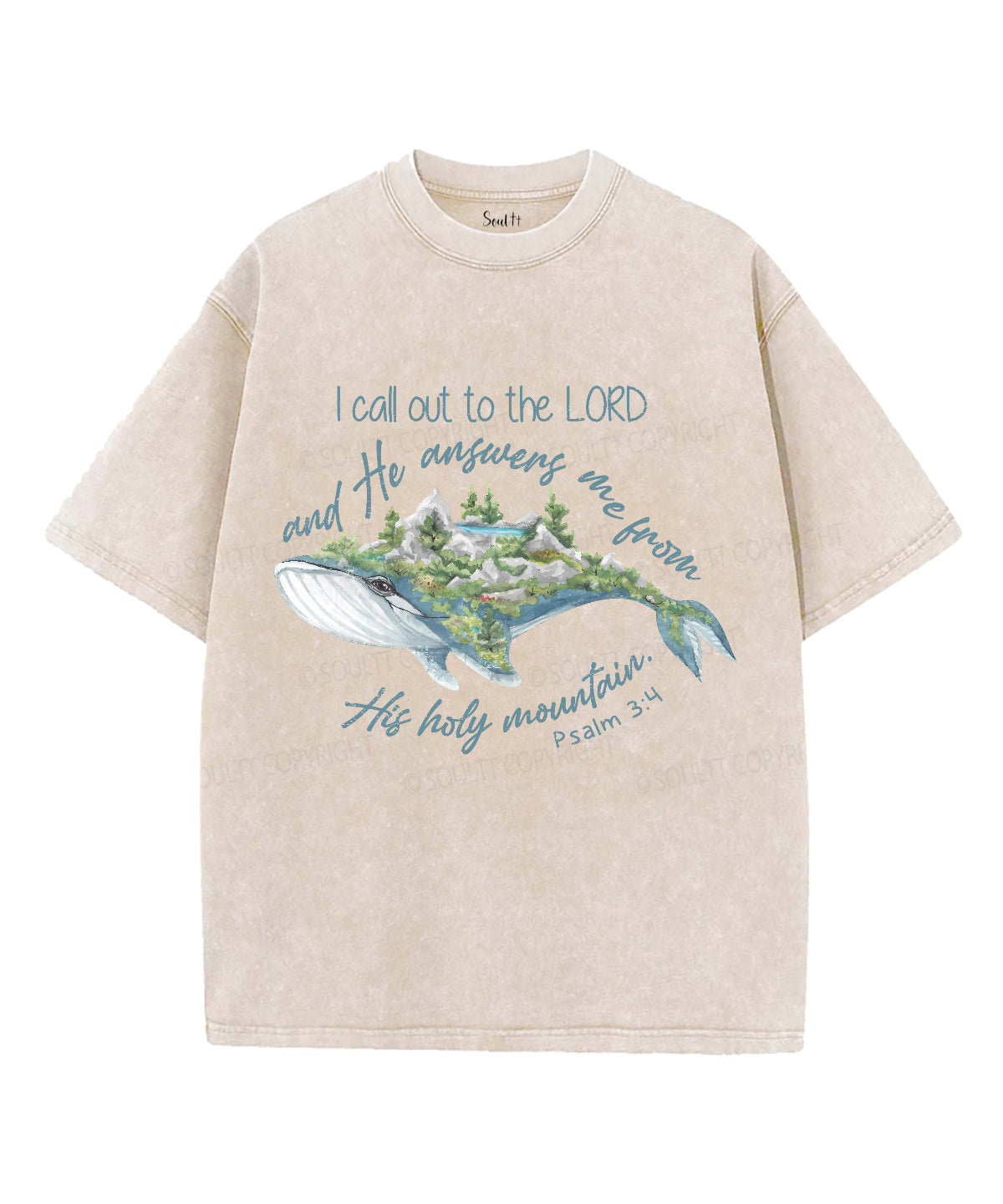 I Call Out To The Lord Unisex Washed Christian T-shirt Hoodie, Sweatshirt | CiraTrend.com (Image 4)