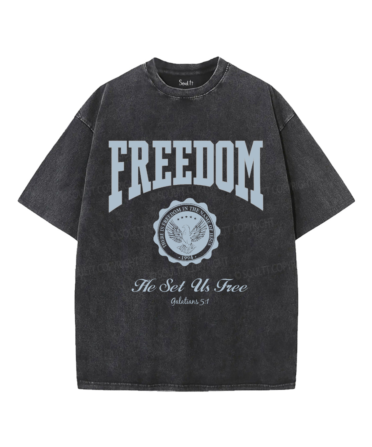 He Set Us Free Washed Christian T-Shirts, Hoodie, Sweatshirt