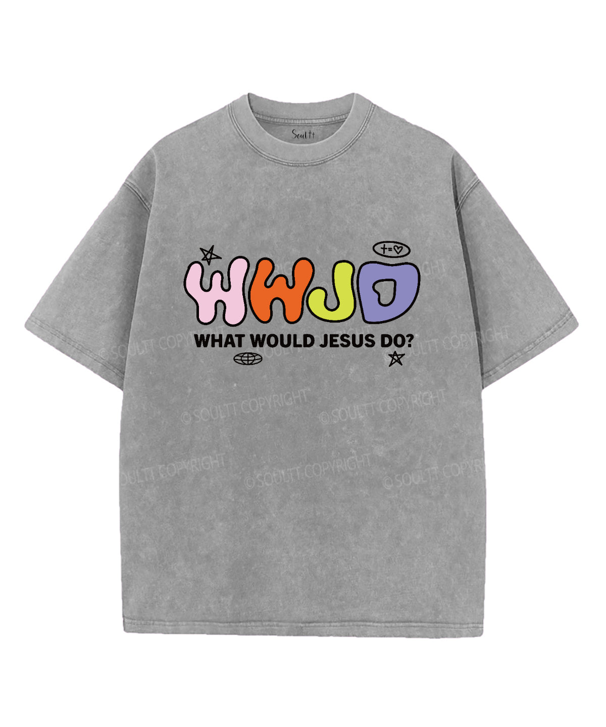 What Would Jesus Do Washed Christian T-shirt Hoodie, Sweatshirt | CiraTrend.com (Image 4)