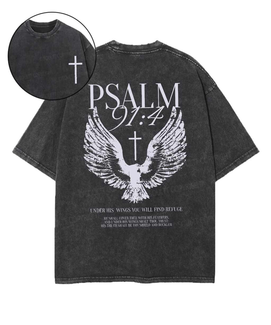 Under His Wings Double Sided Unisex Washed Christian T-shirt Style002 Hoodie, Sweatshirt | CiraTrend.com (Image 1)