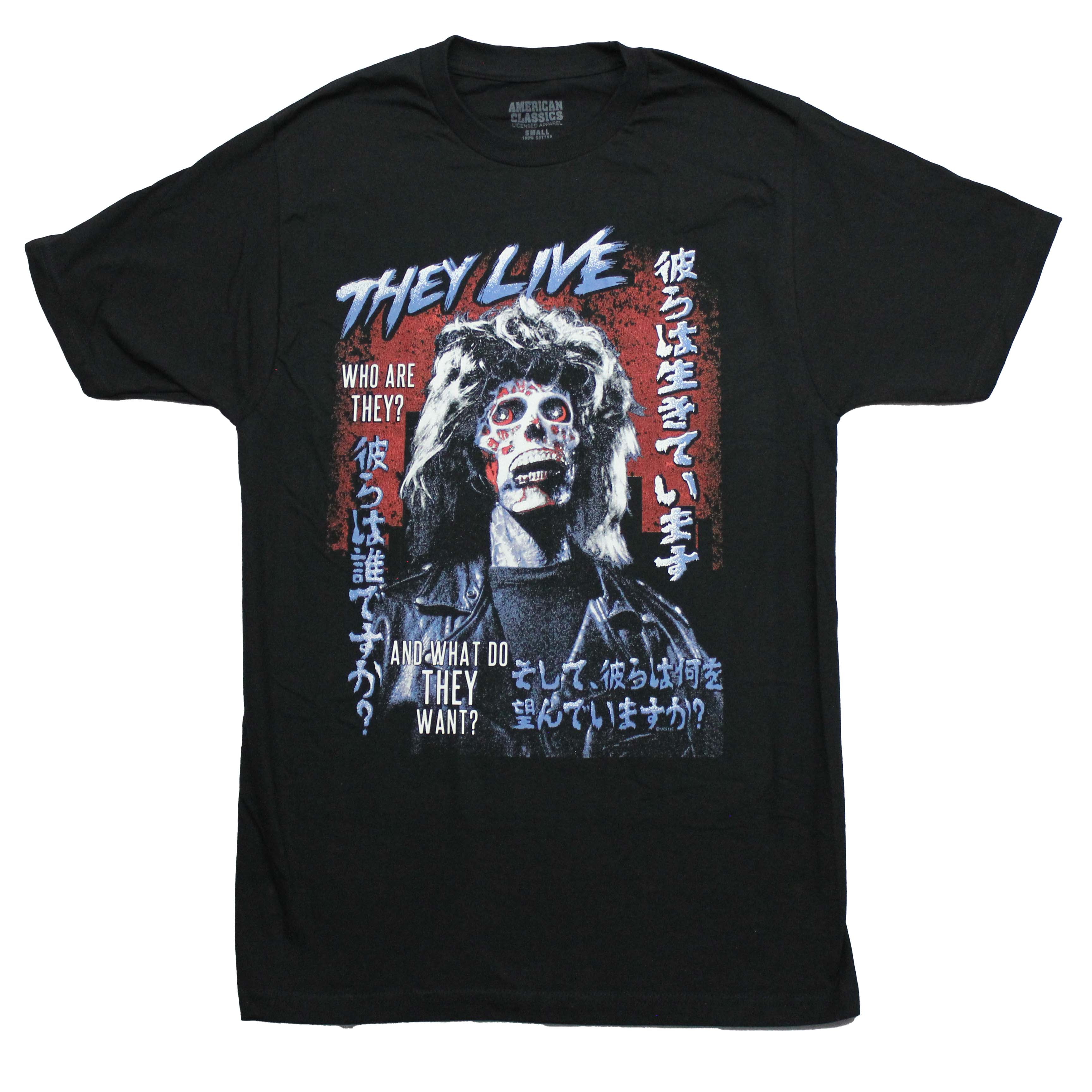 They Live Mens T-Shirt - Kanji Who Are They? What Do They Want? Hoodie, Sweatshirt | CiraTrend.com