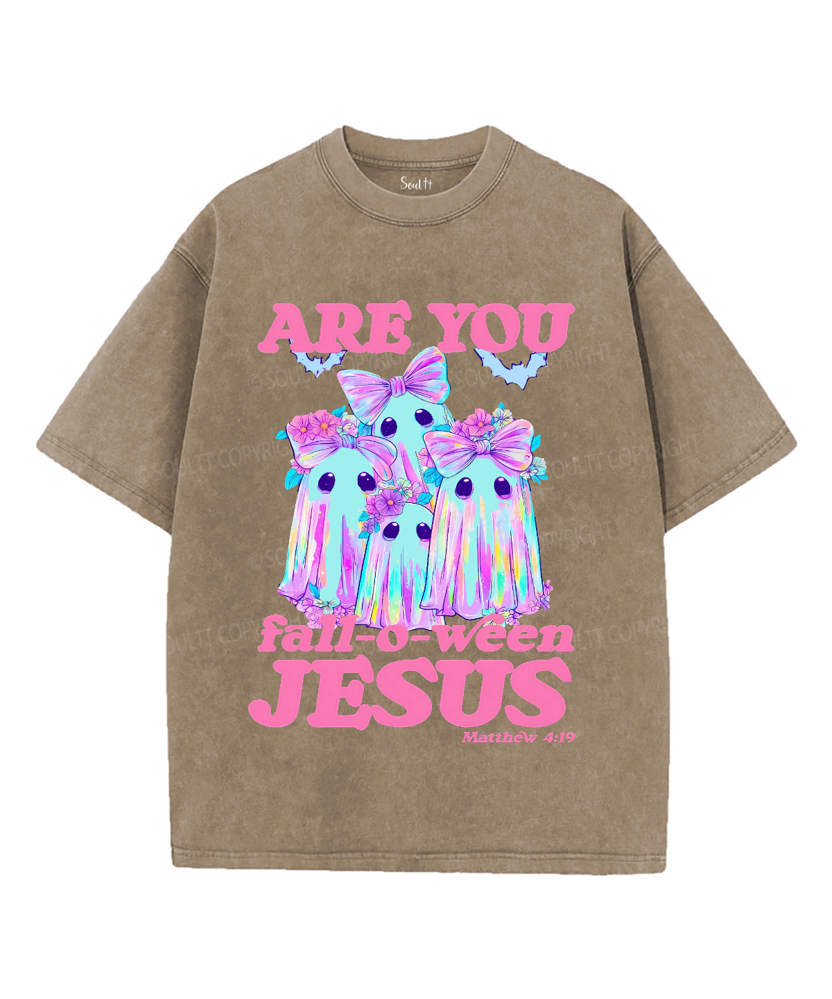 Halloween Ghosts Unisex Washed Christian T-shirt Hoodie, Sweatshirt | CiraTrend.com (Image 4)