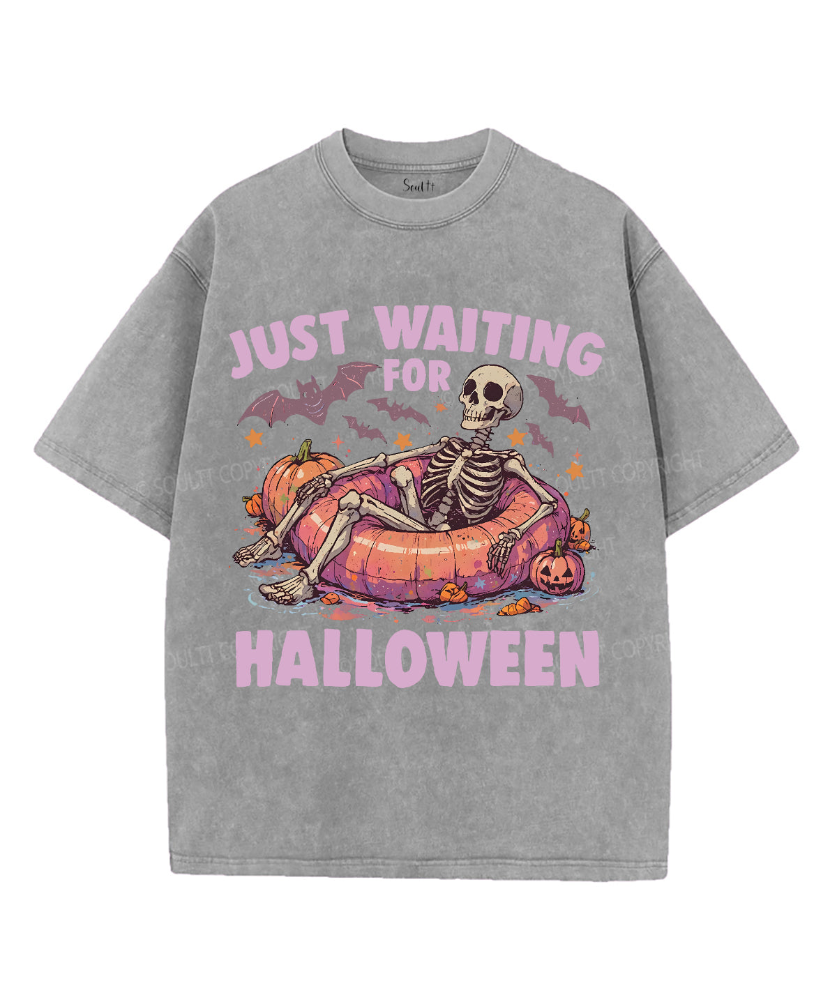 Just Waiting Halloween Washed Christian Style002 T-Shirts, Hoodie, Sweatshirt