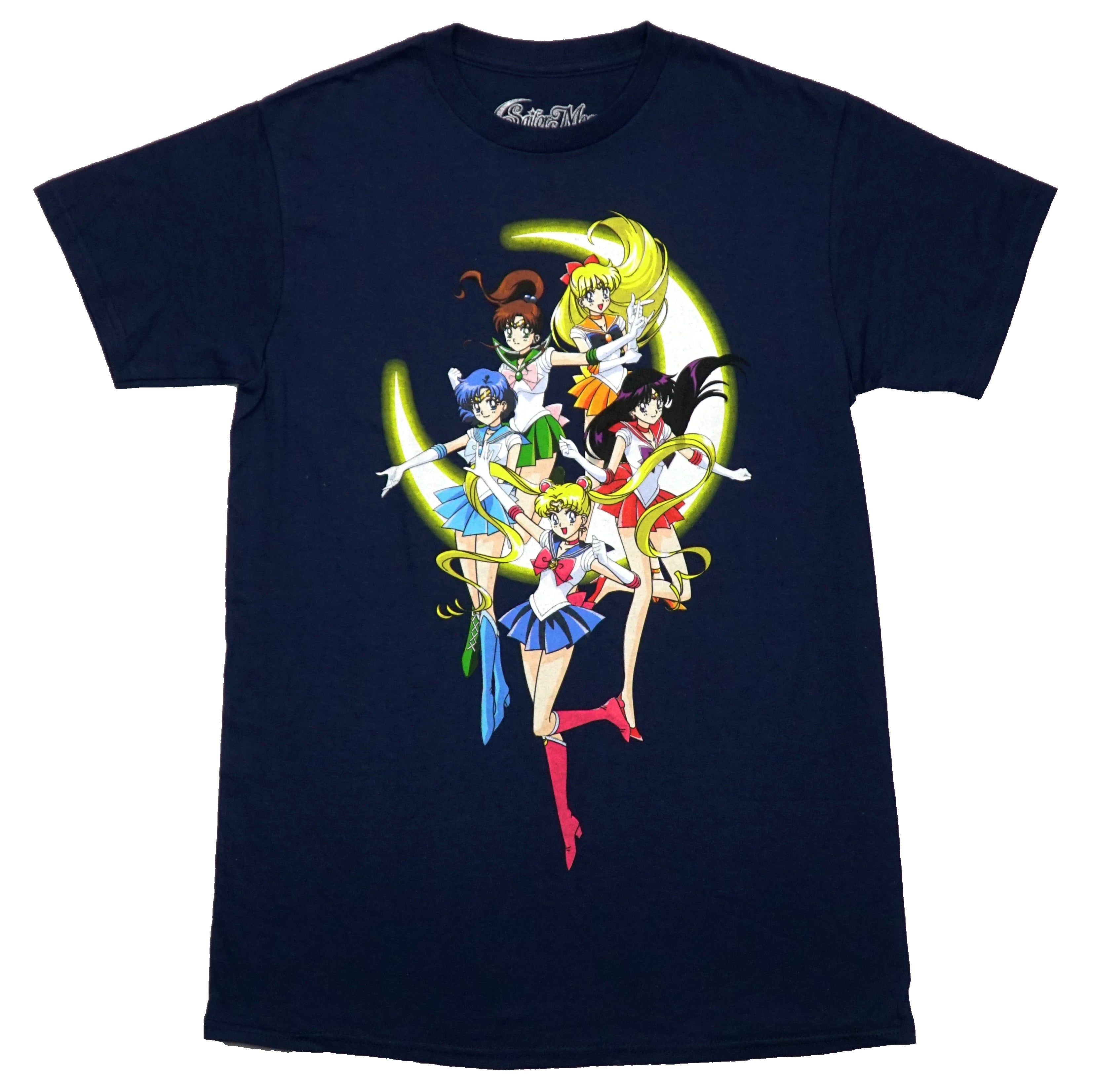 Sailor Moon Mens T-Shirt - Sailor Guardians Floating Around Moon Hoodie, Sweatshirt | CiraTrend.com
