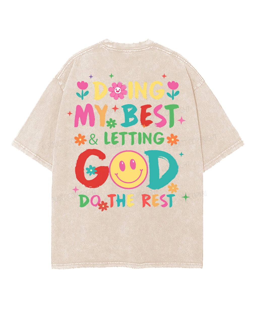 Doing My Best Double Sided Washed Christian Style001 T-Shirts, Hoodie, Sweatshirt