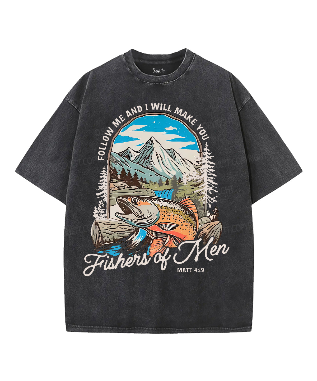 Fish Unisex Washed Christian T-shirt Hoodie, Sweatshirt | CiraTrend.com (Image 4)