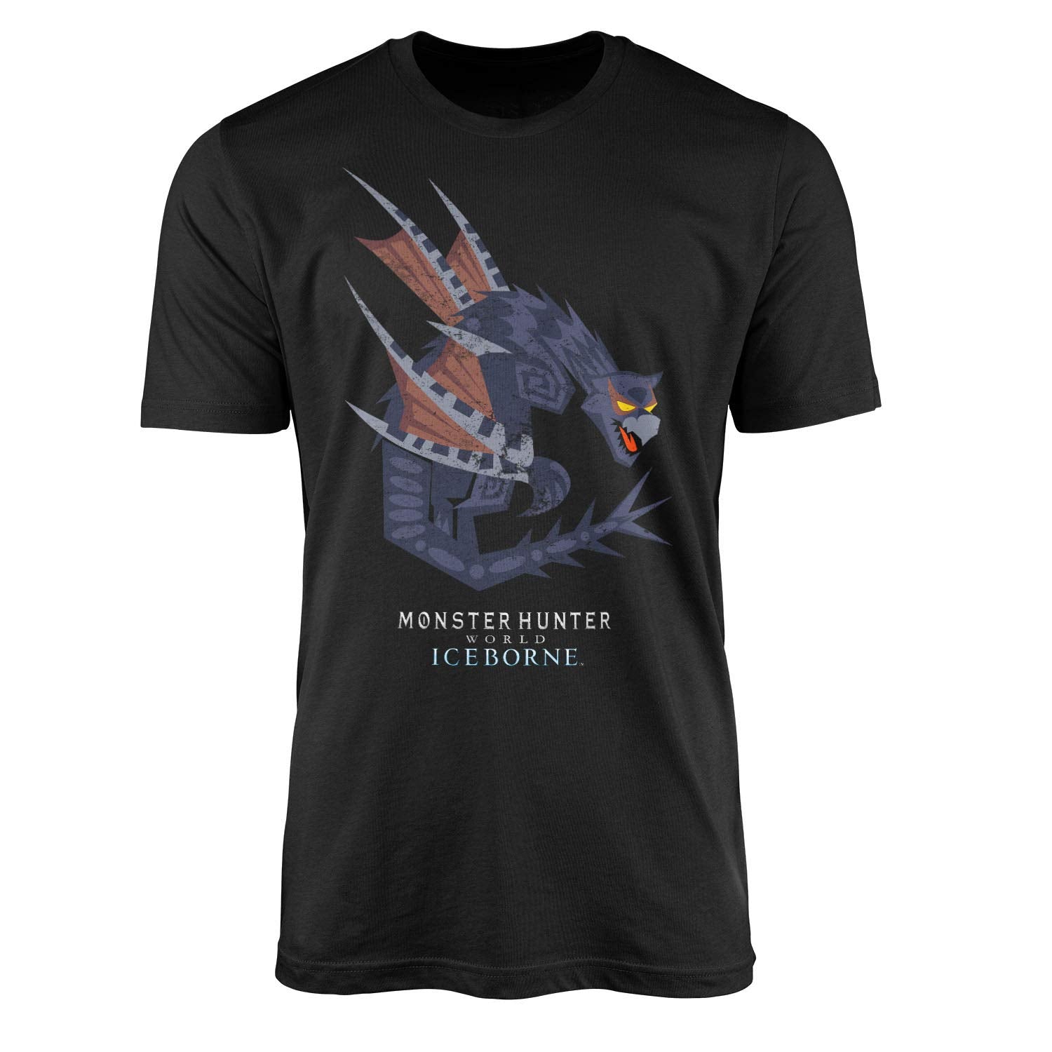 Monster Hunter Mens T-Shirt - Iceborne World Nargacuga Orange Purple Dragon Crest Hoodie, Sweatshirt | CiraTrend.com