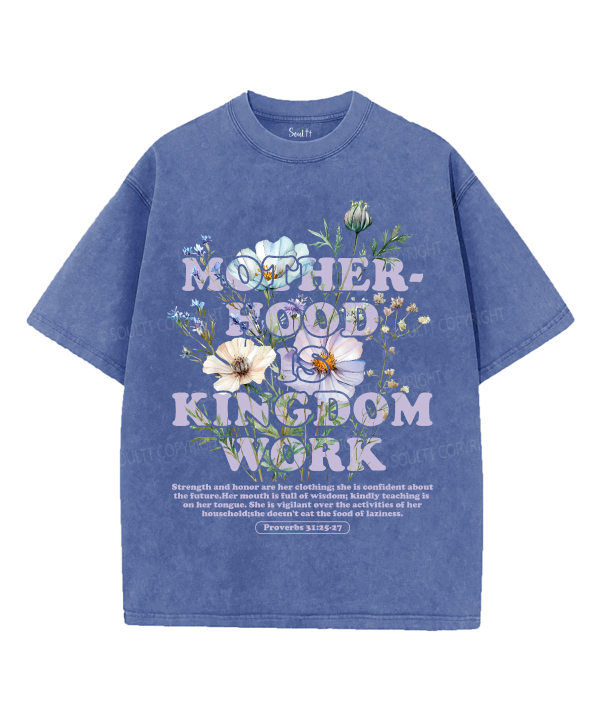 Motherhood Is Kingdom Work Unisex Washed Christian T-shirt Style006 Hoodie, Sweatshirt | CiraTrend.com (Image 3)