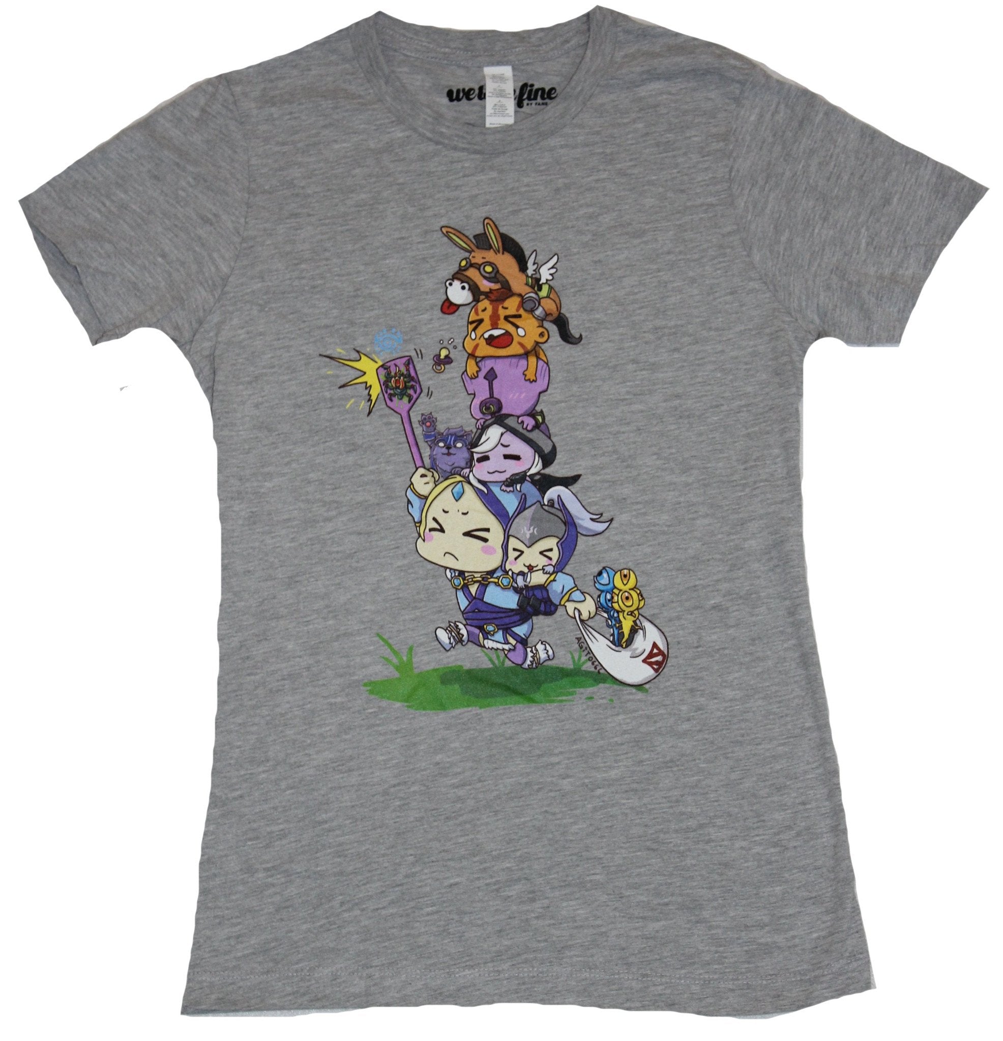 DOTA 2 Girls Juniors T-Shirt - Support All The Way Character Pie Up Image Hoodie, Sweatshirt | CiraTrend.com