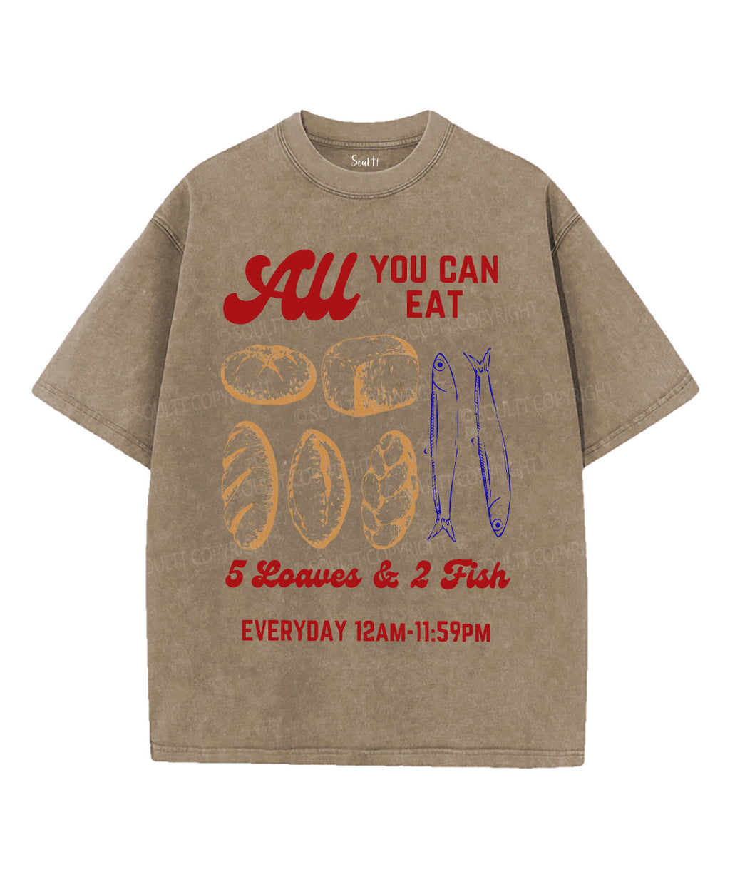 Fish And Loaves Unisex Washed Christian T-shirt Style002 Hoodie, Sweatshirt | CiraTrend.com (Image 5)