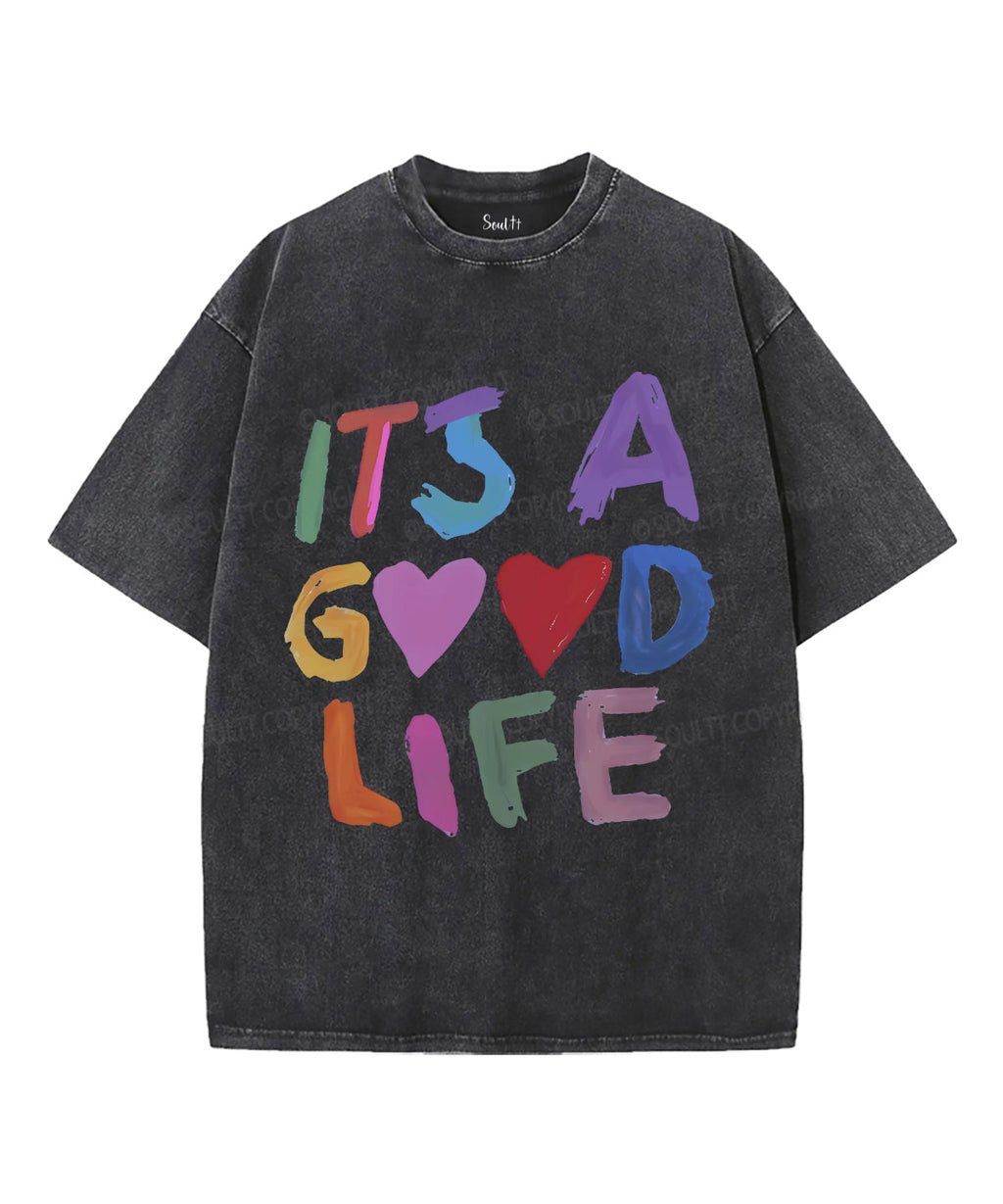 It's A Good Life Unisex Washed Christian T-shirt Hoodie, Sweatshirt | CiraTrend.com (Image 2)