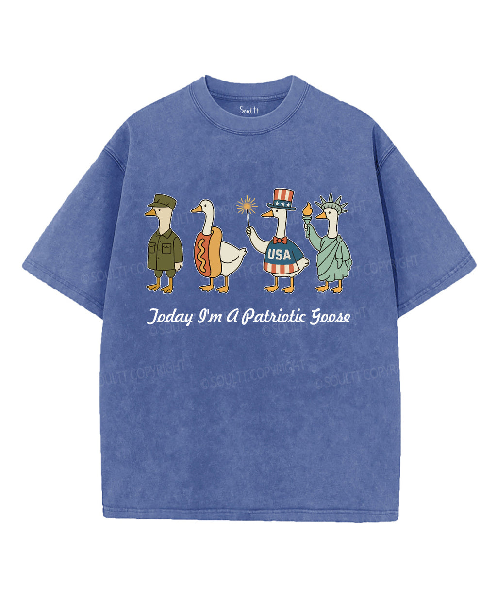 Today I'm A Patriotic Goose Unisex Washed Christian T-shirt Hoodie, Sweatshirt | CiraTrend.com (Image 3)