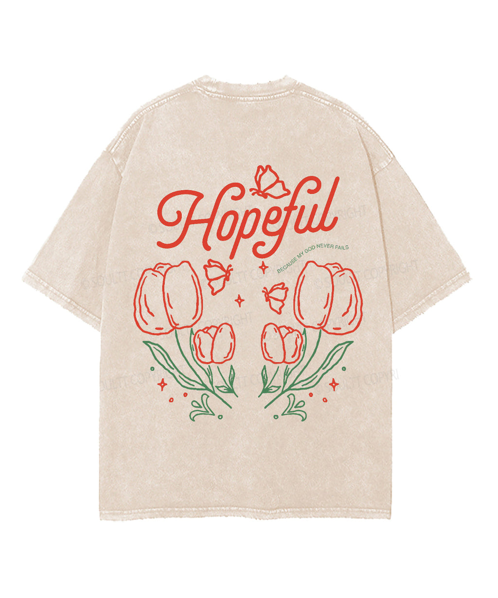 Hopeful Double Sided Washed Christian T-Shirts, Hoodie, Sweatshirt