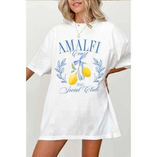 Amalfi  Coast Vintage Graphic Oversized Tee