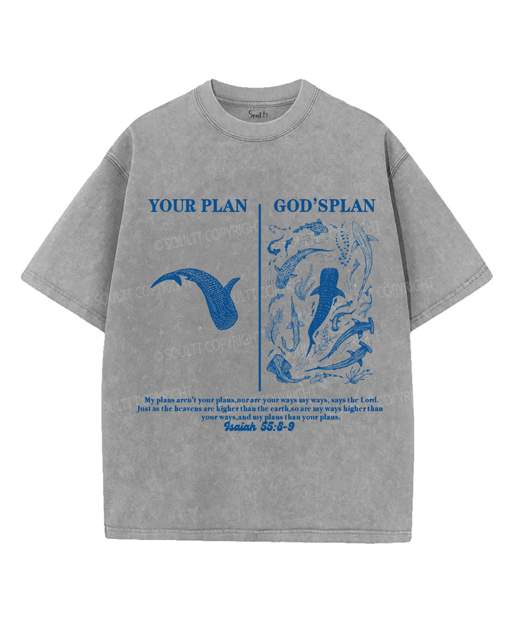 Your PlanÃ¯Â¼Å“God's Plan Unisex Washed Christian T-shirt Hoodie, Sweatshirt | CiraTrend.com (Image 3)