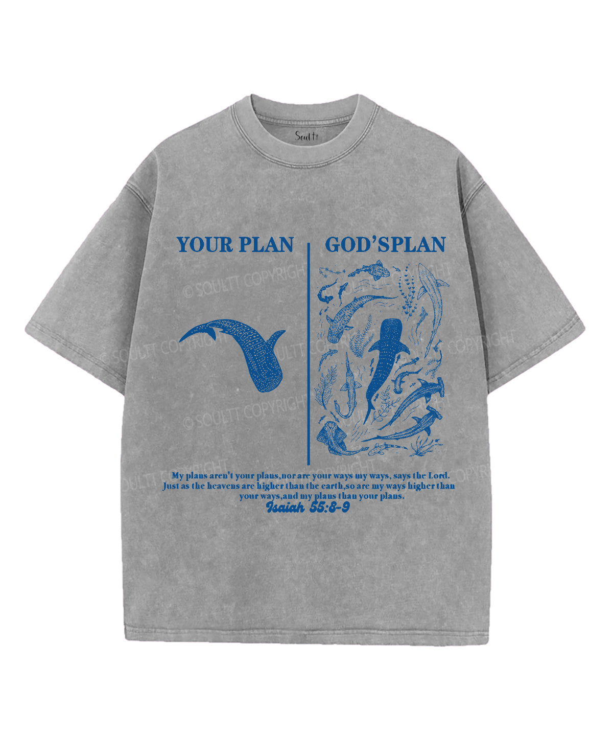 Your PlanÃ¯Â¼Å“God's Plan Unisex Washed Christian T-shirt Hoodie, Sweatshirt | CiraTrend.com (Image 3)