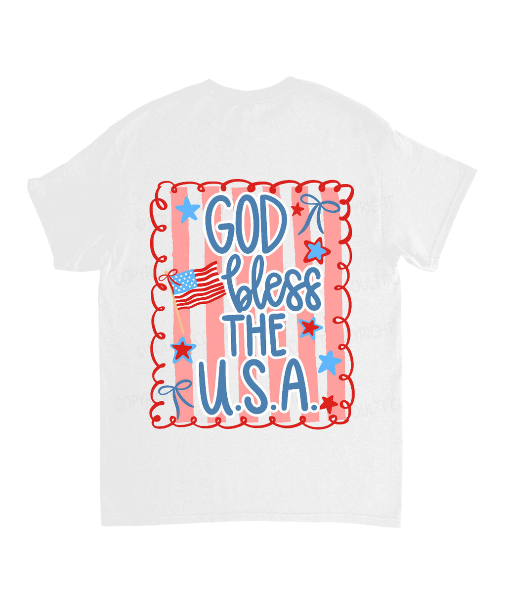 God Bless USA Double Sided Cotton Christian T-Shirts, Hoodie, Sweatshirt