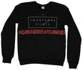 Twenty One Pilots Juniors Girls Light Pullover Sweatshirt - Name Box Over Red Large T-Shirts, Hoodie | CiraTrend.com