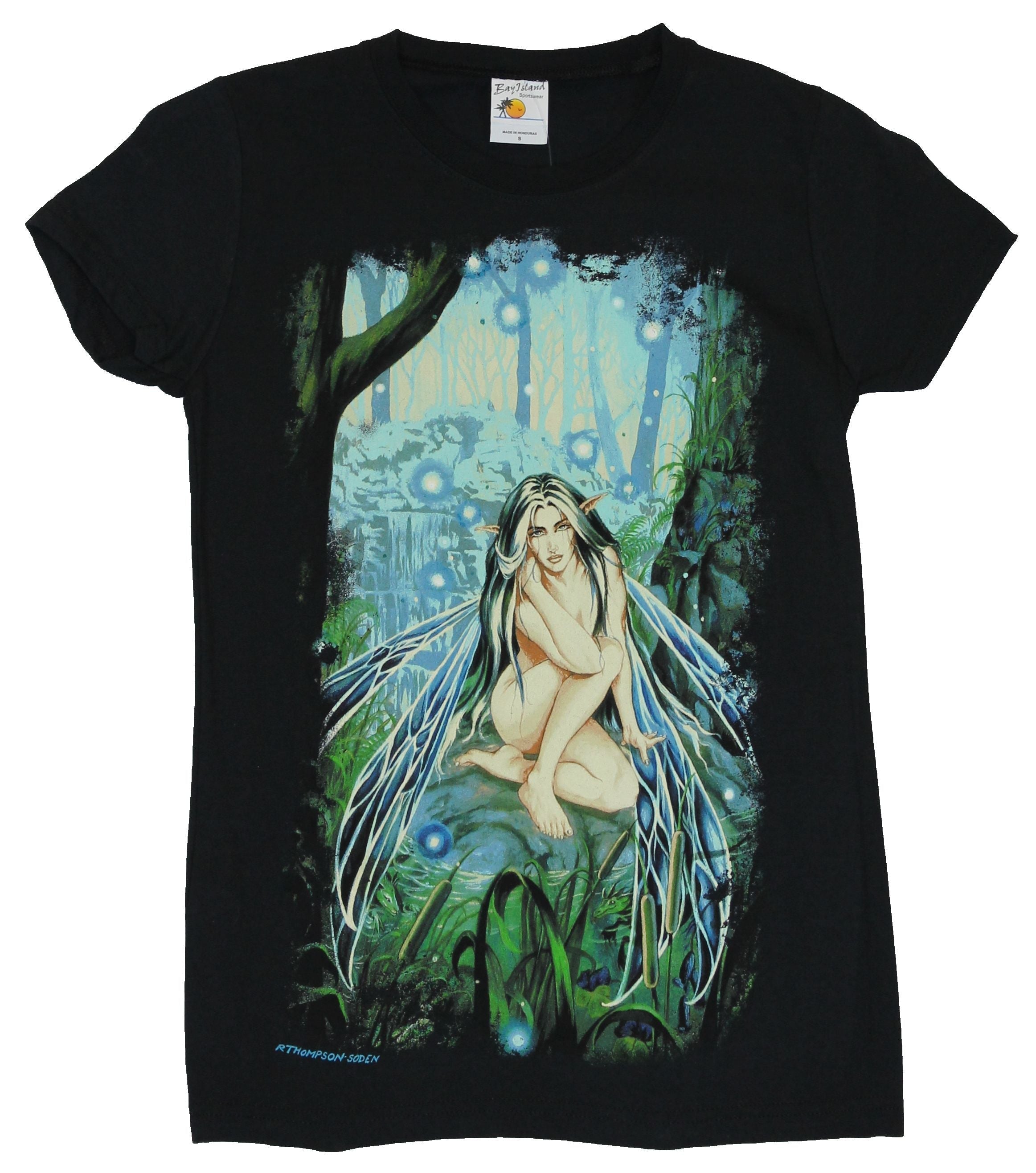 Ruth Thompson Dragonsite Fairy Girls Juniors T-Shirt - Nude on Forest Floor Hoodie, Sweatshirt | CiraTrend.com