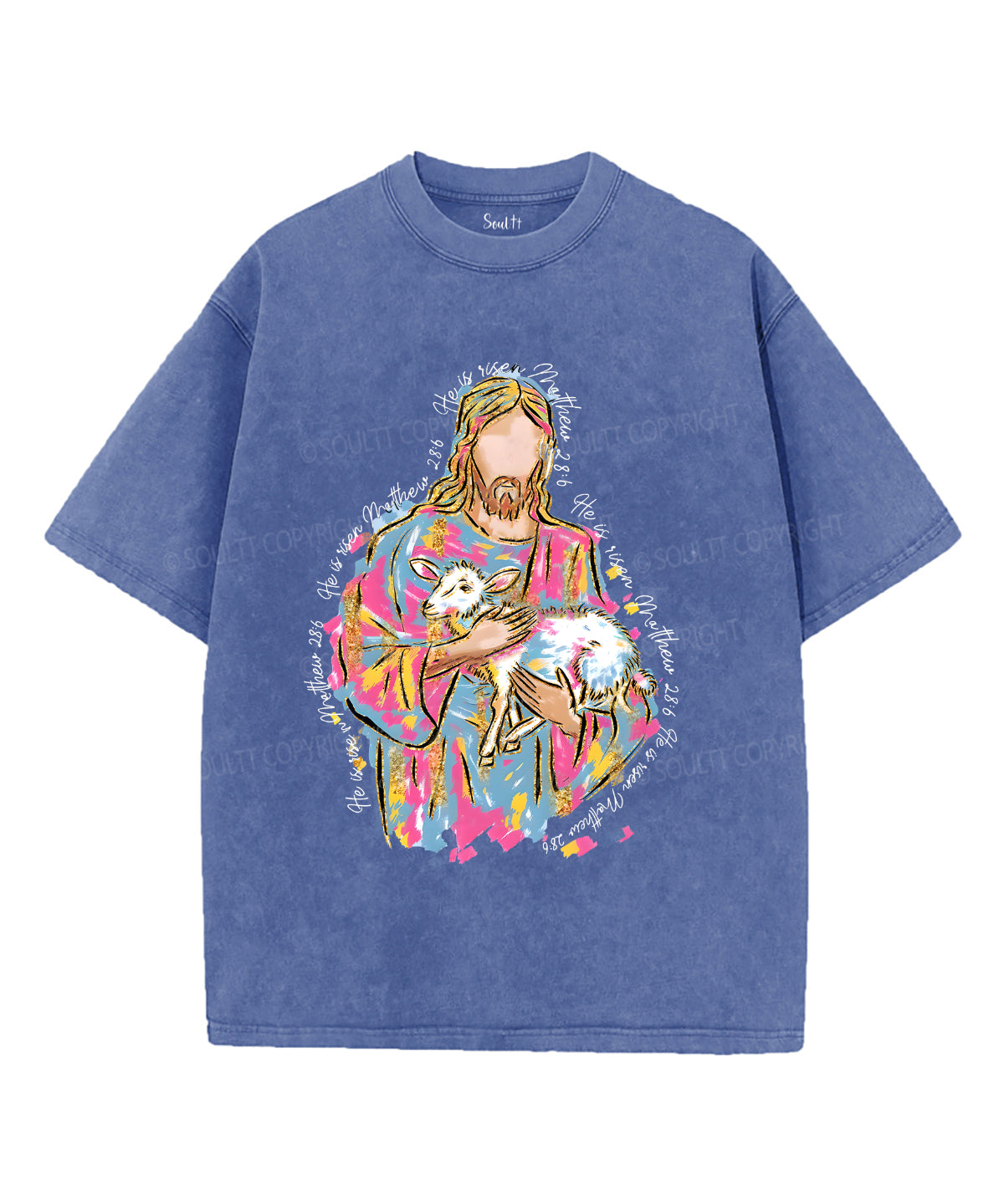 He Is Risen Unisex Washed Christian T-shirt Style012 Hoodie, Sweatshirt | CiraTrend.com (Image 3)