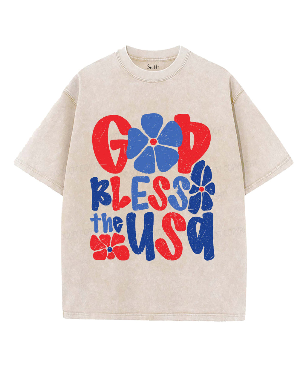 God Bless USA Washed Christian T-Shirts, Hoodie, Sweatshirt