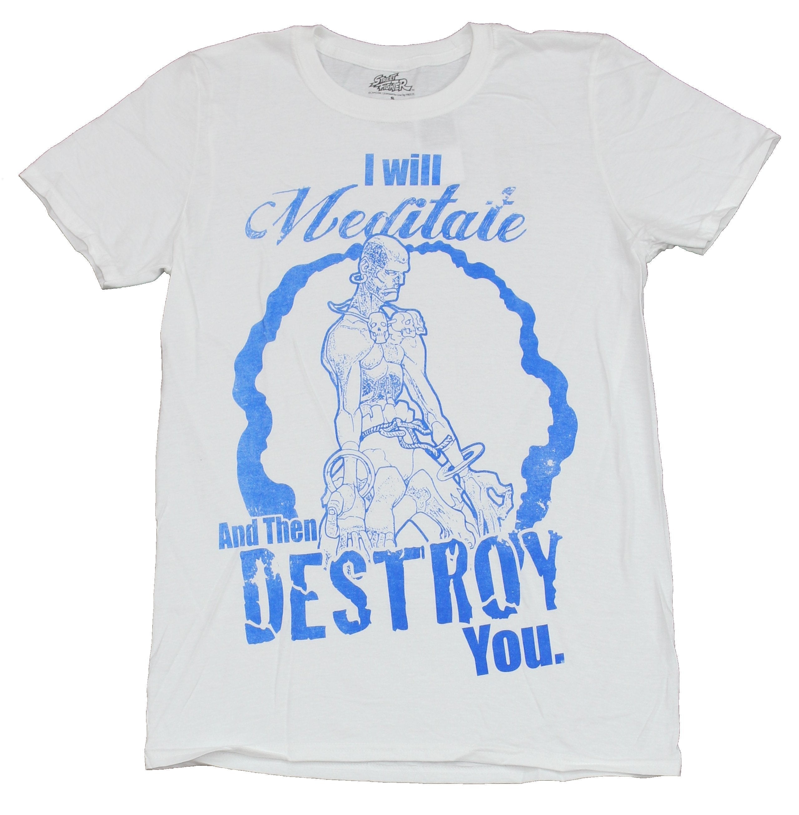 Street Fighter II Mens T-Shirt - I Will Meditate and Destroy You Dhalsim Image Hoodie, Sweatshirt | CiraTrend.com