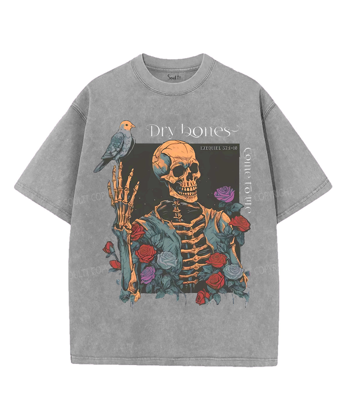 Dry Bones Unisex Washed Christian T-shirt Hoodie, Sweatshirt | CiraTrend.com (Image 2)