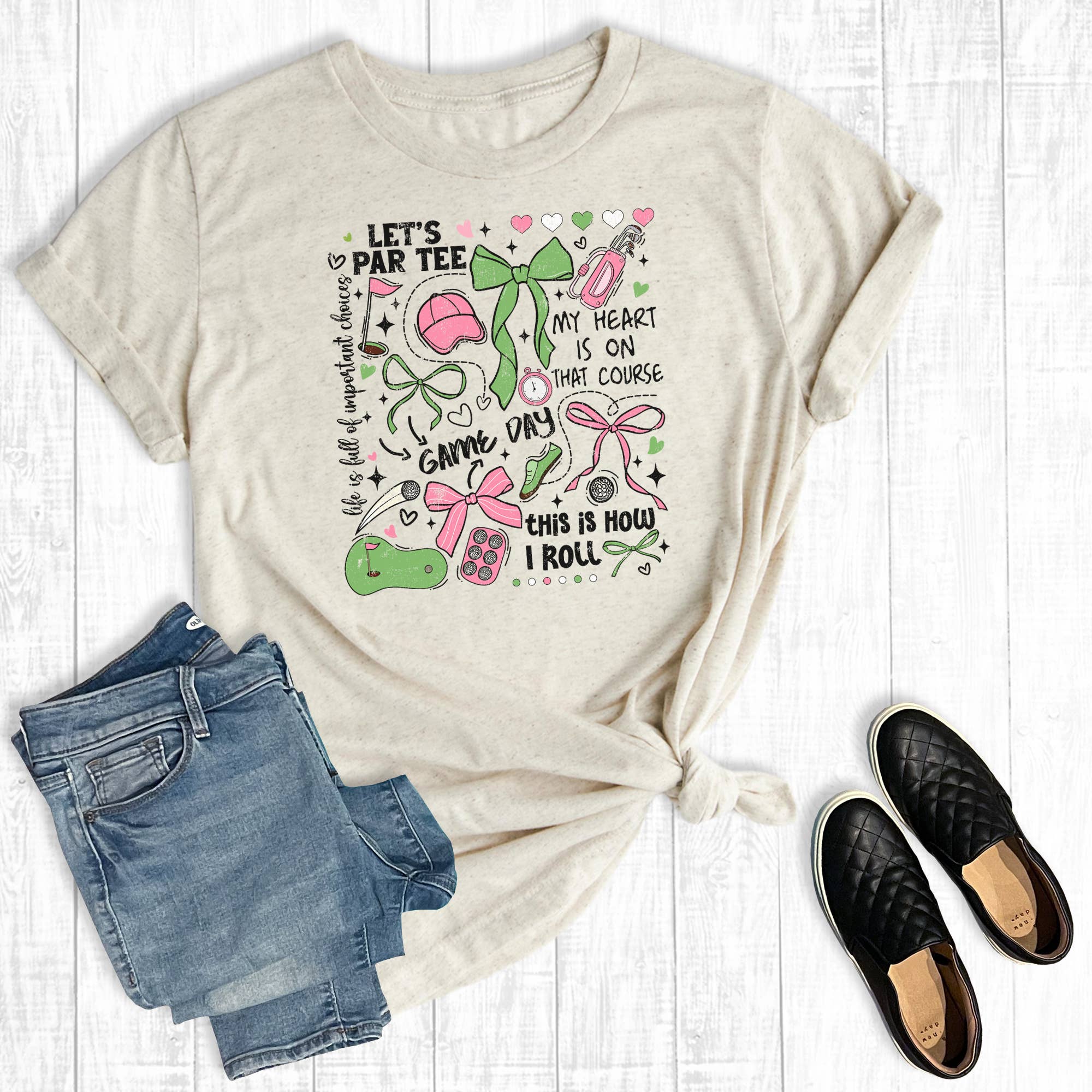Retro Coquette Golf Girly Graphic Tee