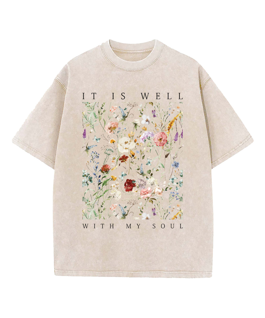 It Is Well With My Soul Washed Christian T-shirt Style001 Hoodie, Sweatshirt | CiraTrend.com (Image 4)