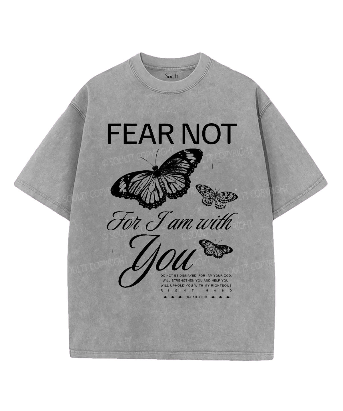 Fear Not Washed Christian T-shirt Hoodie, Sweatshirt | CiraTrend.com (Image 2)
