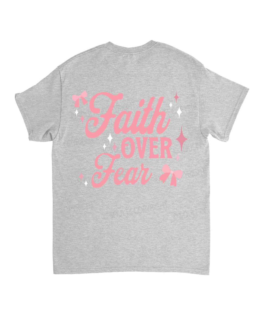 Faith Over Fear Double Side Unisex Cotton Christian T-Shirt Hoodie, Sweatshirt | CiraTrend.com (Image 5)
