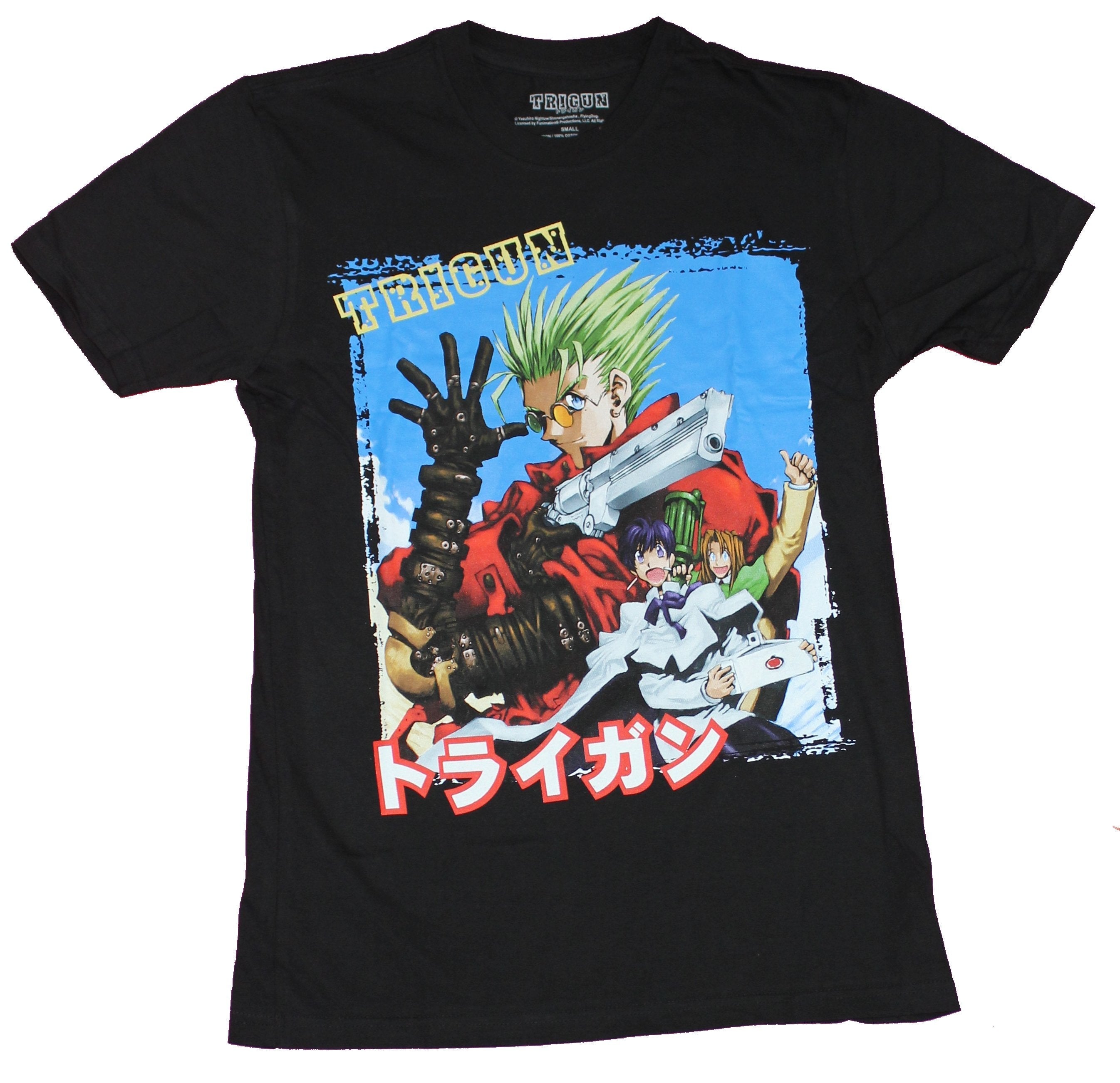 Trigun Mens T-Shirt - Character Box Over Kanji Image Hoodie, Sweatshirt | CiraTrend.com