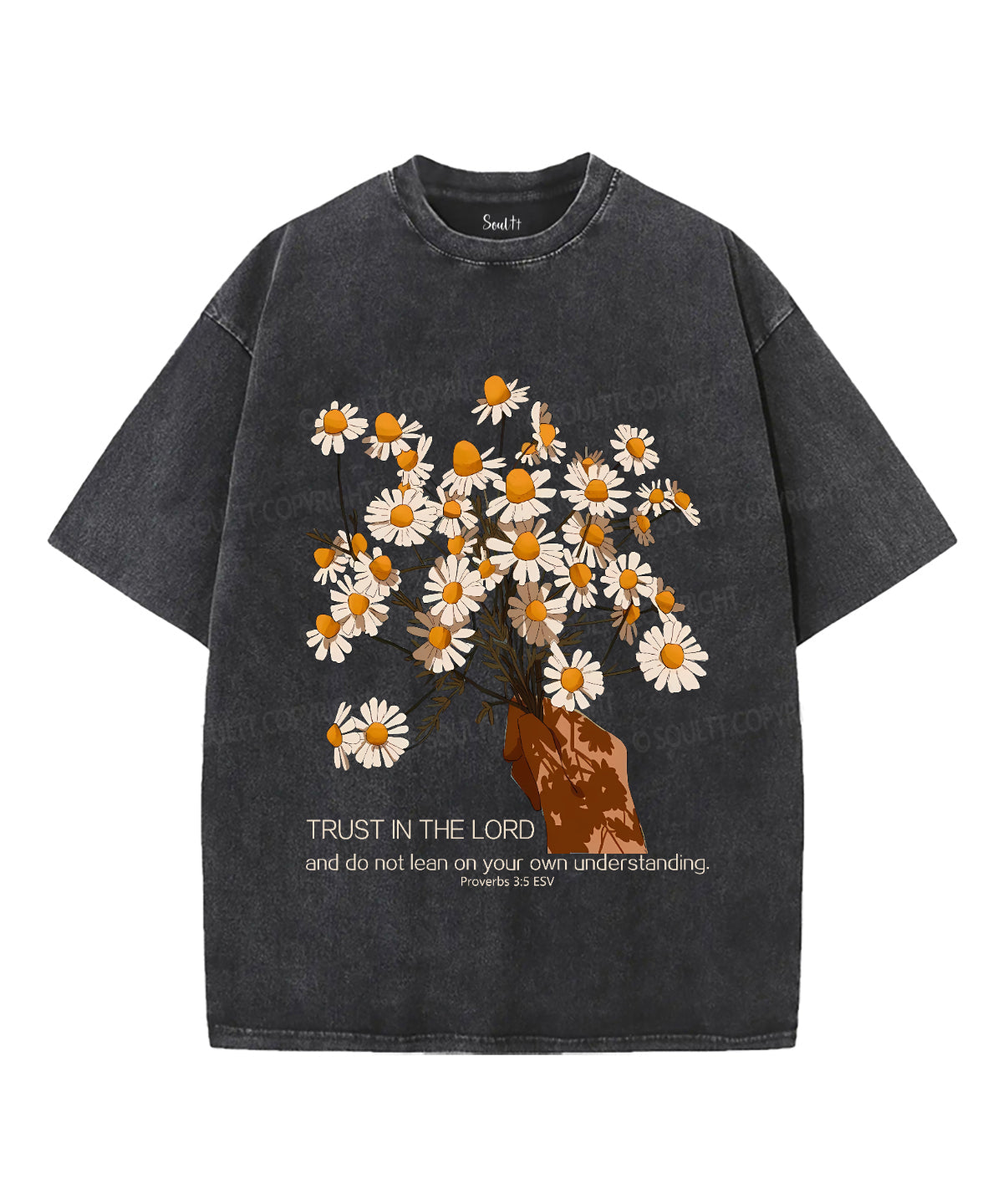 Trust In The Lord Unisex Washed Christian T-shirt Style002 Hoodie, Sweatshirt | CiraTrend.com (Image 3)