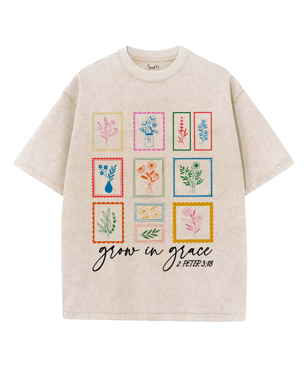 Grow Grace Washed Christian Style004 T-Shirts, Hoodie, Sweatshirt
