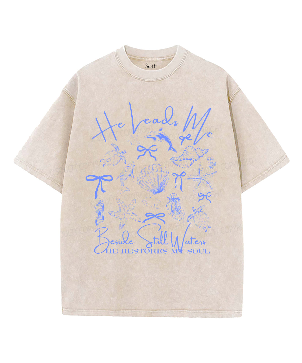 He Restores My Soul Washed Christian Style001 T-Shirts, Hoodie, Sweatshirt