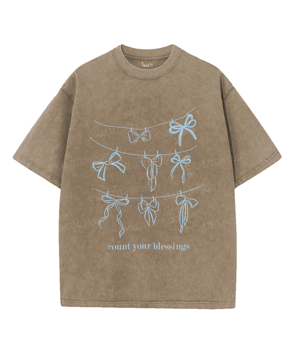 Count Your Blessings Unisex Washed Christian T-shirt Hoodie, Sweatshirt | CiraTrend.com (Image 5)