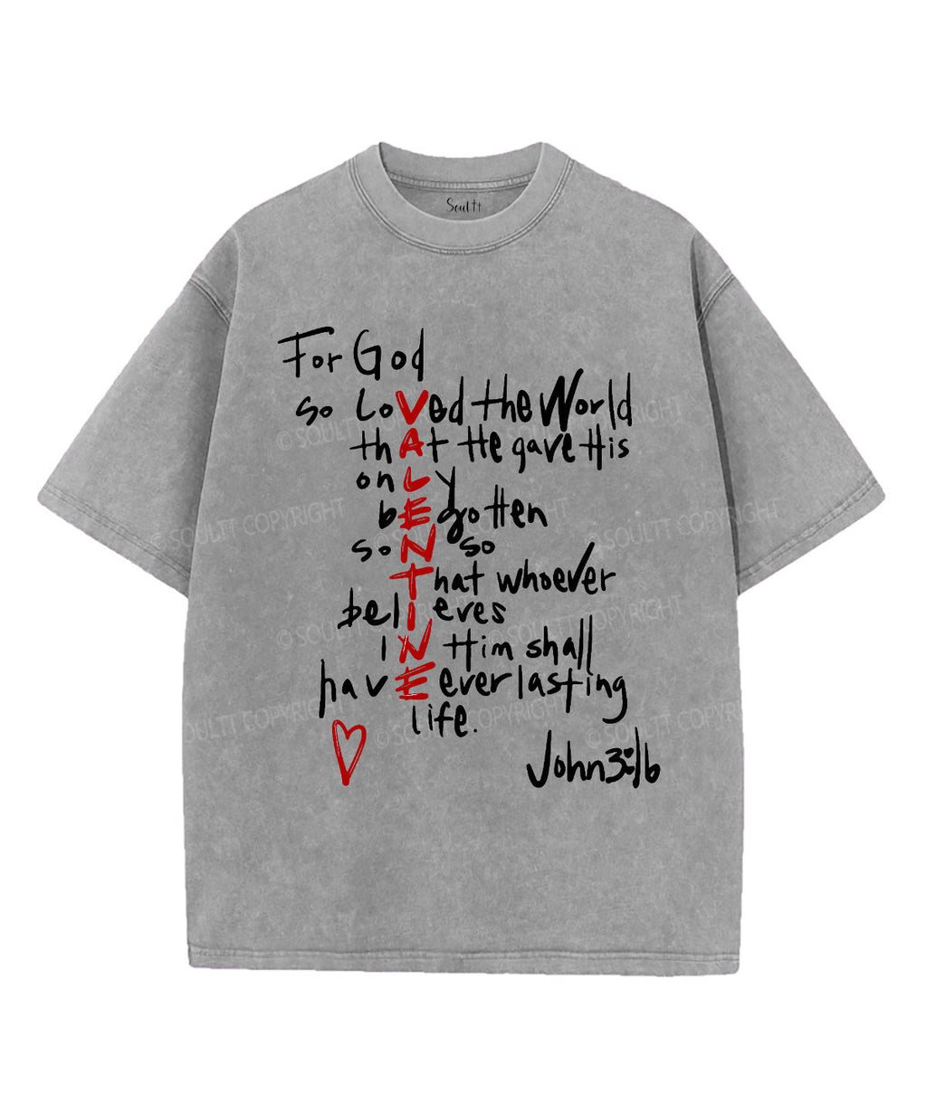 For God So Love The World Washed Christian T-shirt Hoodie, Sweatshirt | CiraTrend.com (Image 1)