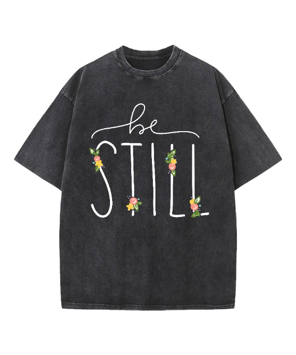 Be Still Washed Christian T-shirt Hoodie, Sweatshirt | CiraTrend.com (Image 3)