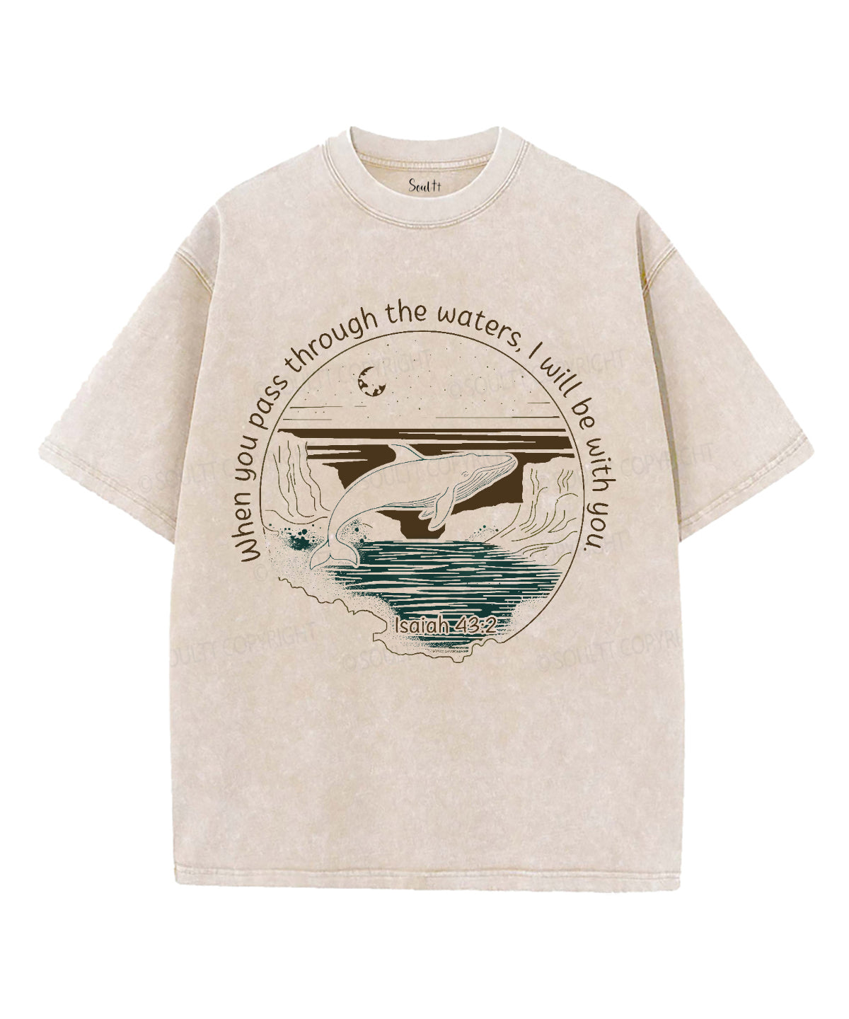 I Will Be With You Unisex Washed Christian T-shirt Style002 Hoodie, Sweatshirt | CiraTrend.com (Image 1)