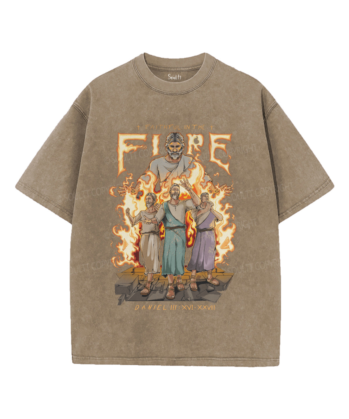 Faithfu In The Fire Washed Christian T-shirt Hoodie, Sweatshirt | CiraTrend.com (Image 4)