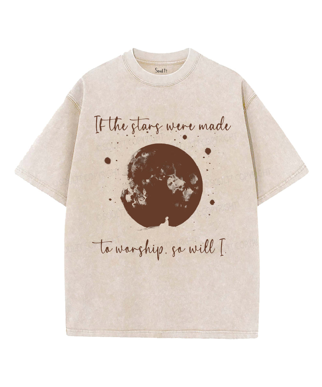 If The Stars Were Made To Worship Unisex Washed Christian T-shirt Hoodie, Sweatshirt | CiraTrend.com (Image 1)