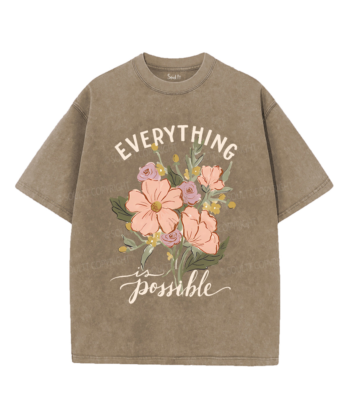 Everything Is Possible Unisex Washed Christian T-shirt Hoodie, Sweatshirt | CiraTrend.com (Image 5)