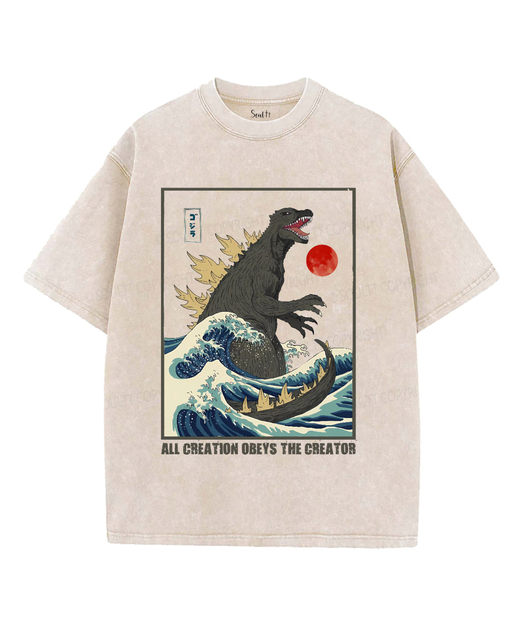 All Creation Obeys The Creator. Unisex Washed Christian T-shirt Hoodie, Sweatshirt | CiraTrend.com (Image 4)