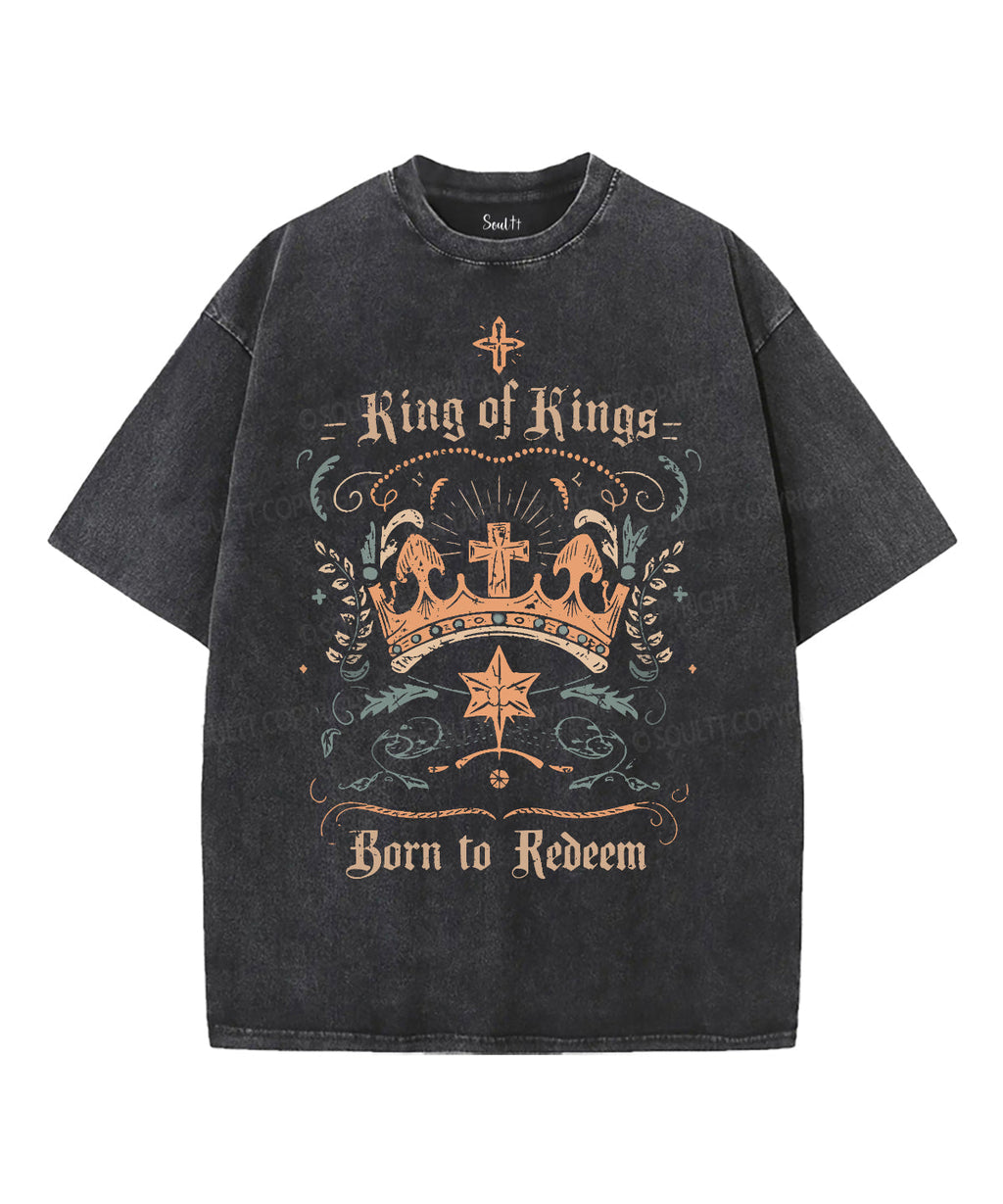 King Of Kings Washed Christian T-shirt Hoodie, Sweatshirt | CiraTrend.com (Image 1)