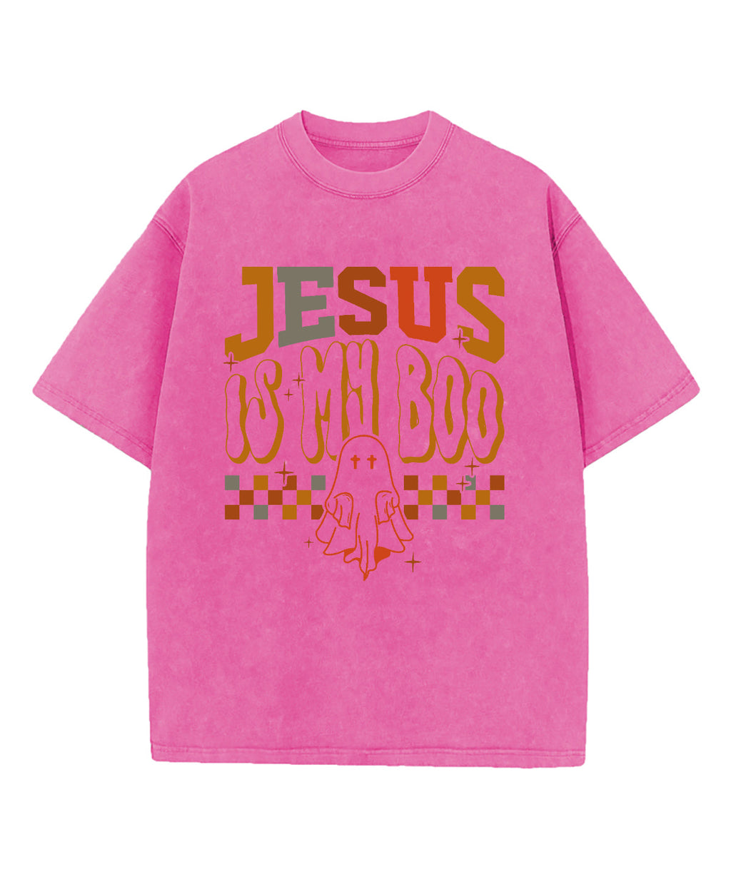 Jesus Is My Boo Washed Christian T-shirt Hoodie, Sweatshirt | CiraTrend.com (Image 4)