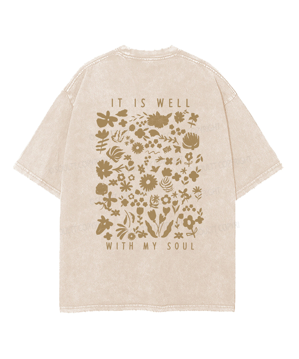 It Is Well With My Soul Double Sided Unisex Washed Christian T-shirt Style009 Hoodie, Sweatshirt | CiraTrend.com (Image 3)