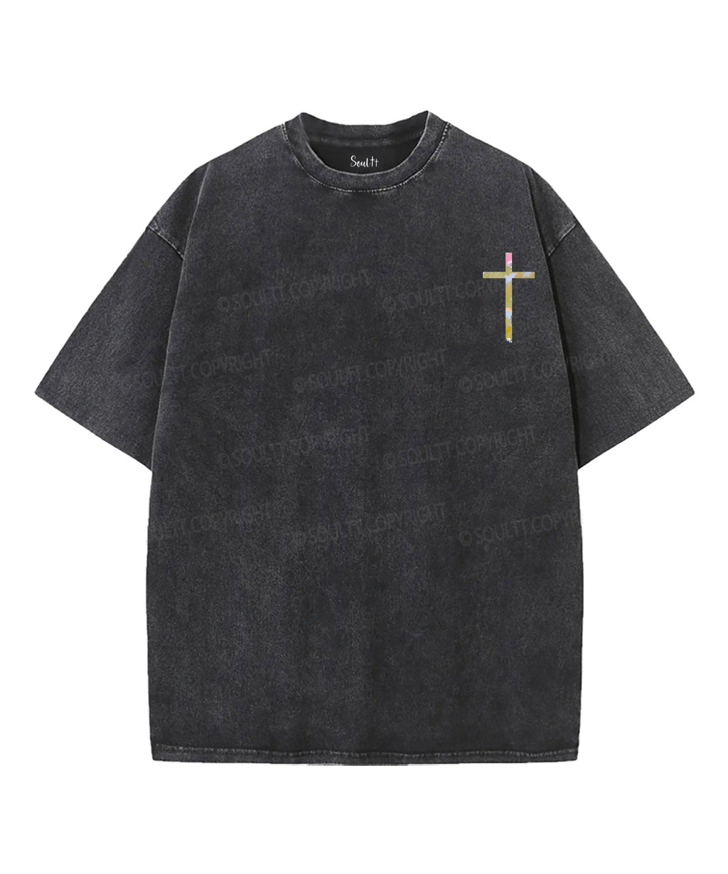 The Lord My Shepherd Double Sided Unisex Washed Christian T-shirt Hoodie, Sweatshirt | CiraTrend.com (Image 3)
