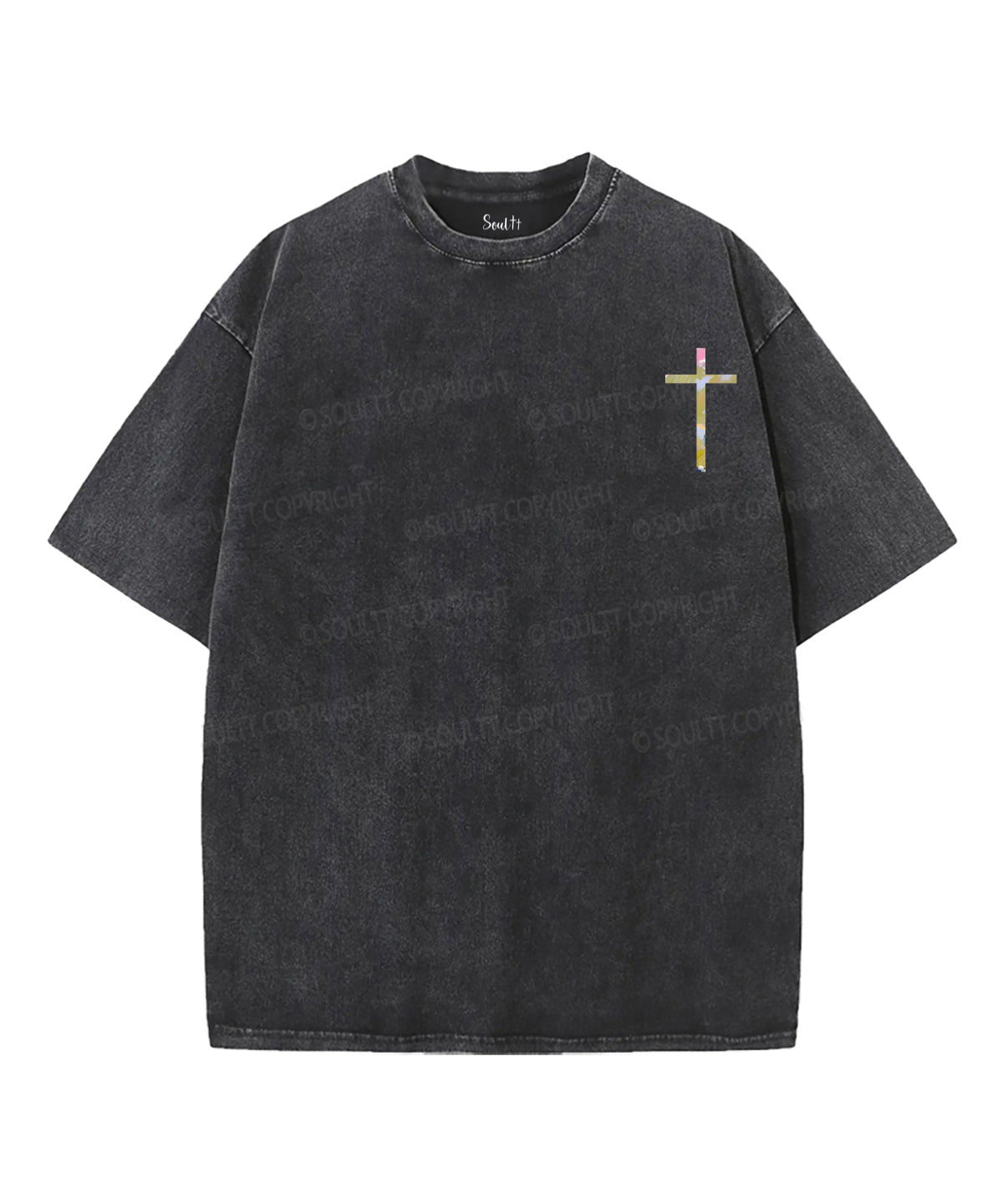 The Lord My Shepherd Double Sided Unisex Washed Christian T-shirt Hoodie, Sweatshirt | CiraTrend.com (Image 3)