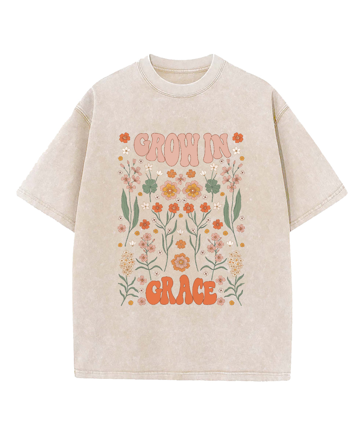 Grow In Grace Washed Christian T-shirt Style003 Hoodie, Sweatshirt | CiraTrend.com (Image 1)